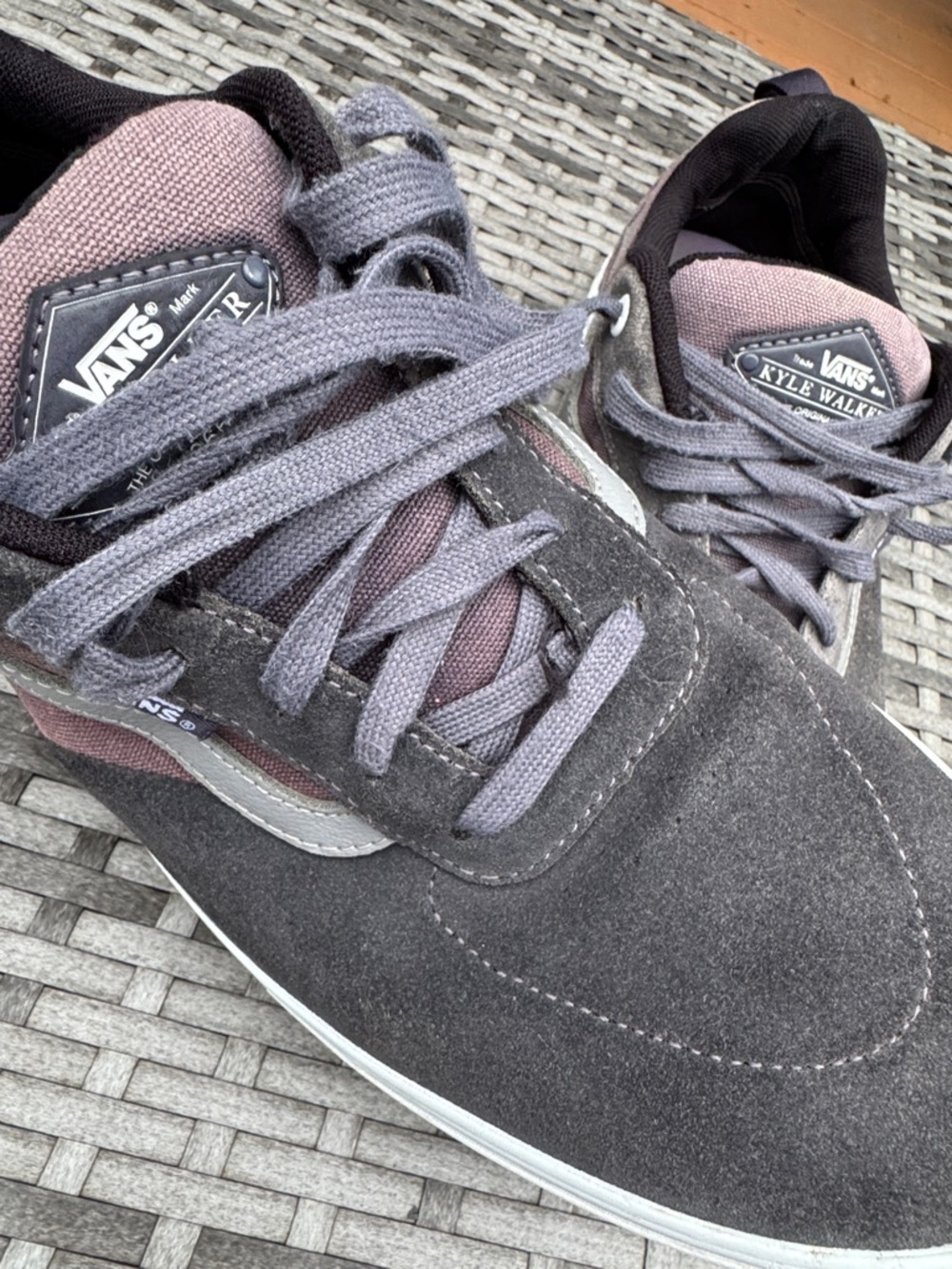 Vans Kyle Walker Pro Suede Skate Shoes - Gray & Mauve, Size 12